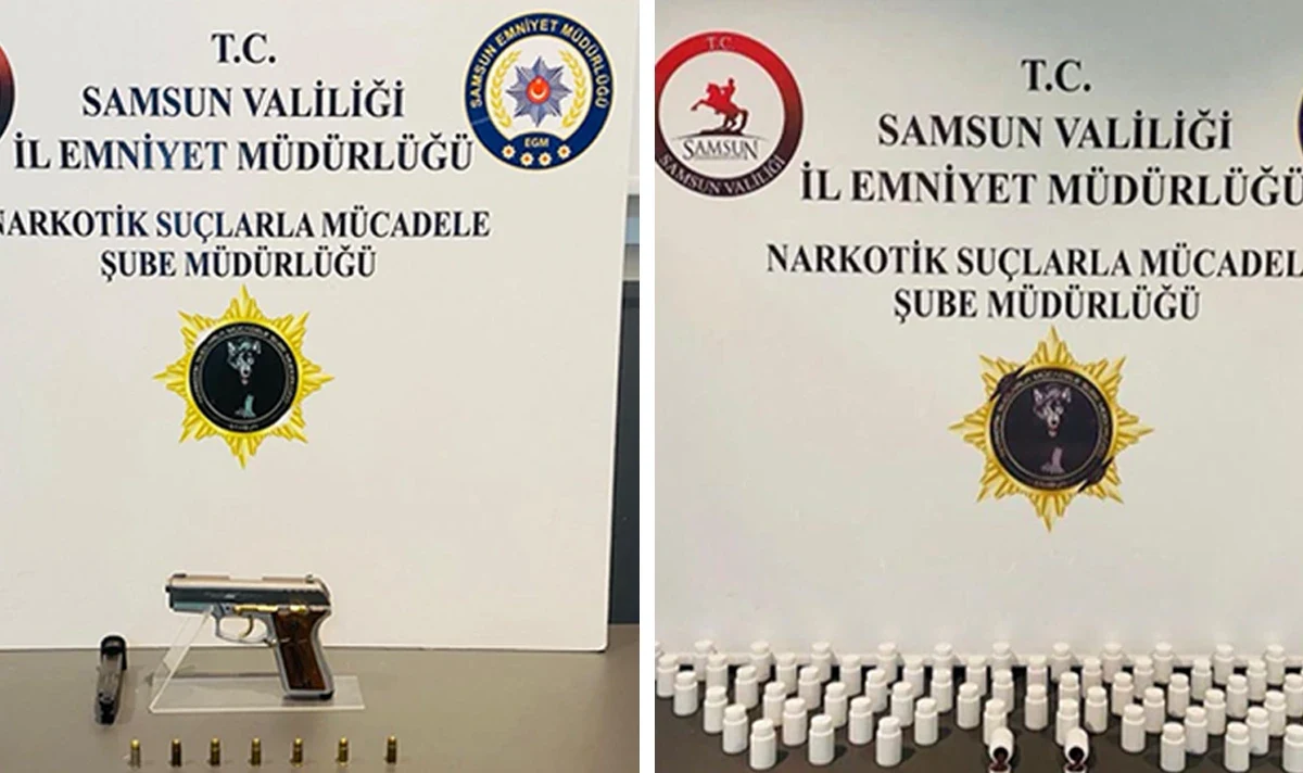Samsun’da narkotik operasyonu: 3 ilçede 8 bin 948 hap ve 10 gözaltı